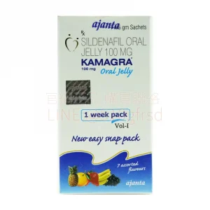 果凍威而鋼 Kamagra Oral Jelly 100mg 七種水果口味（7包/盒）｜15分鐘速效 免吞服 持久4-6小時