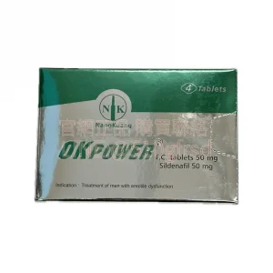 南光美好挺膜衣錠 OKPOWER 威而鋼50mg 4錠/盒 | 台灣正廠出品 硬漢信心首選